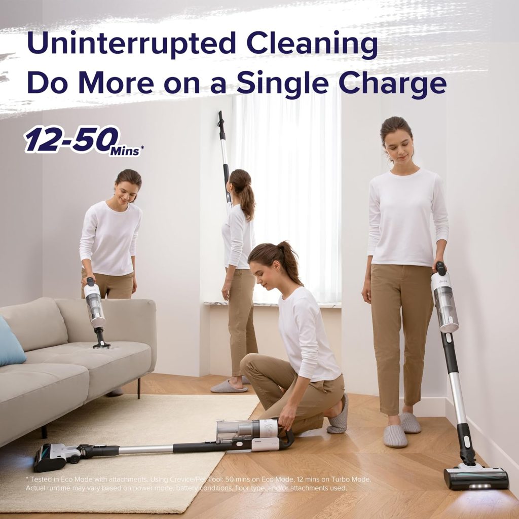 LEVOIT Cordless Vacuum Cleaner, Stick Vac with Tangle-Resistant Design, Up to 50 Minutes
