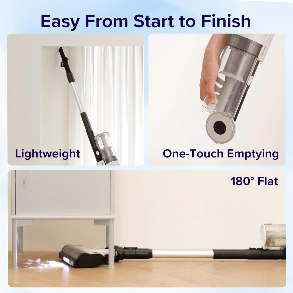 LEVOIT Cordless Vacuum Cleaner, Stick Vac with Tangle-Resistant Design, Up to 50 Minutes